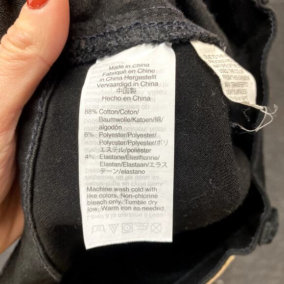 Madewell 9" Mid-Rise Skinny Crop Jeans in ISKO Stay Black Raw-Hem 24 - Picture 8 of 9